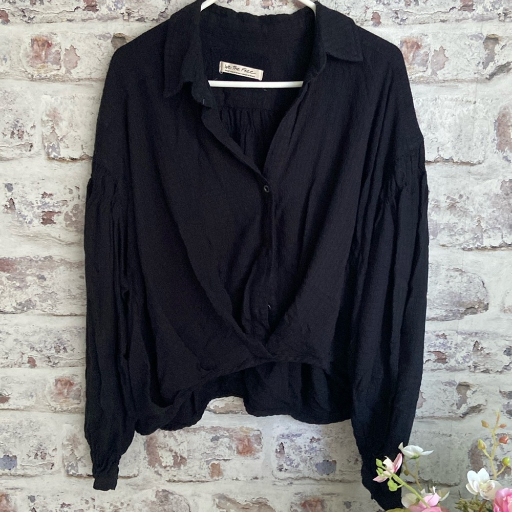 We The Free black blouse